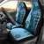 Bula Fiji Car Seat Cover Shark Tail Turquoise Masi Tapa