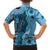 Bula Fiji Family Matching Off Shoulder Maxi Dress and Hawaiian Shirt Shark Tail Turquoise Masi Tapa