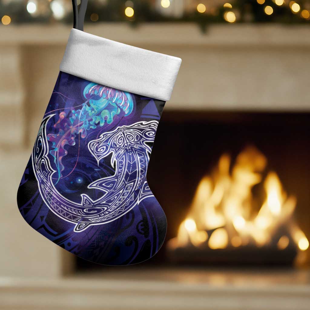 Polynesian Aumakua Christmas Stocking Jellyfish with Shark - Polynesian Pride