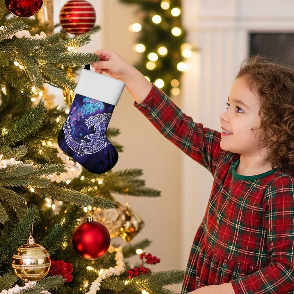 Polynesian Aumakua Christmas Stocking Jellyfish with Shark - Polynesian Pride