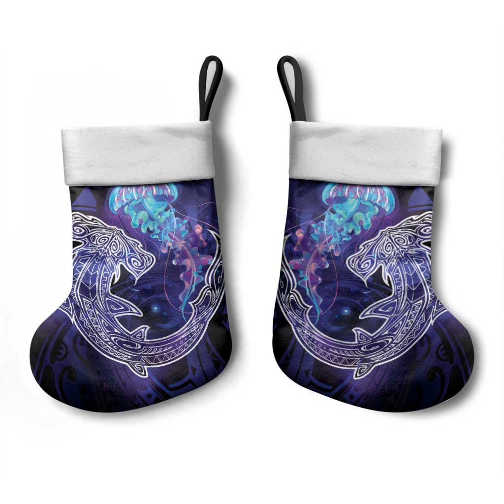 Polynesian Aumakua Christmas Stocking Jellyfish with Shark - Polynesian Pride