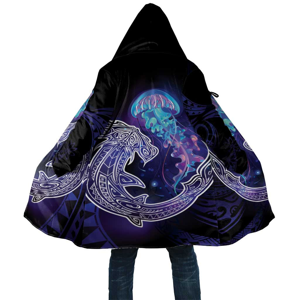 Polynesian Aumakua Cloak Jellyfish with Shark - Polynesian Pride