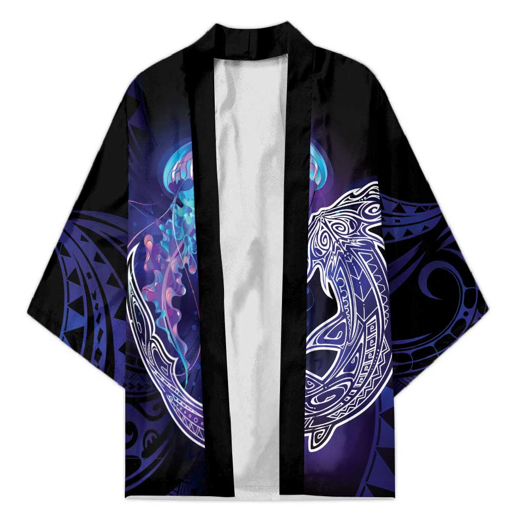 Polynesian Aumakua Kimono Jellyfish with Shark - Polynesian Pride