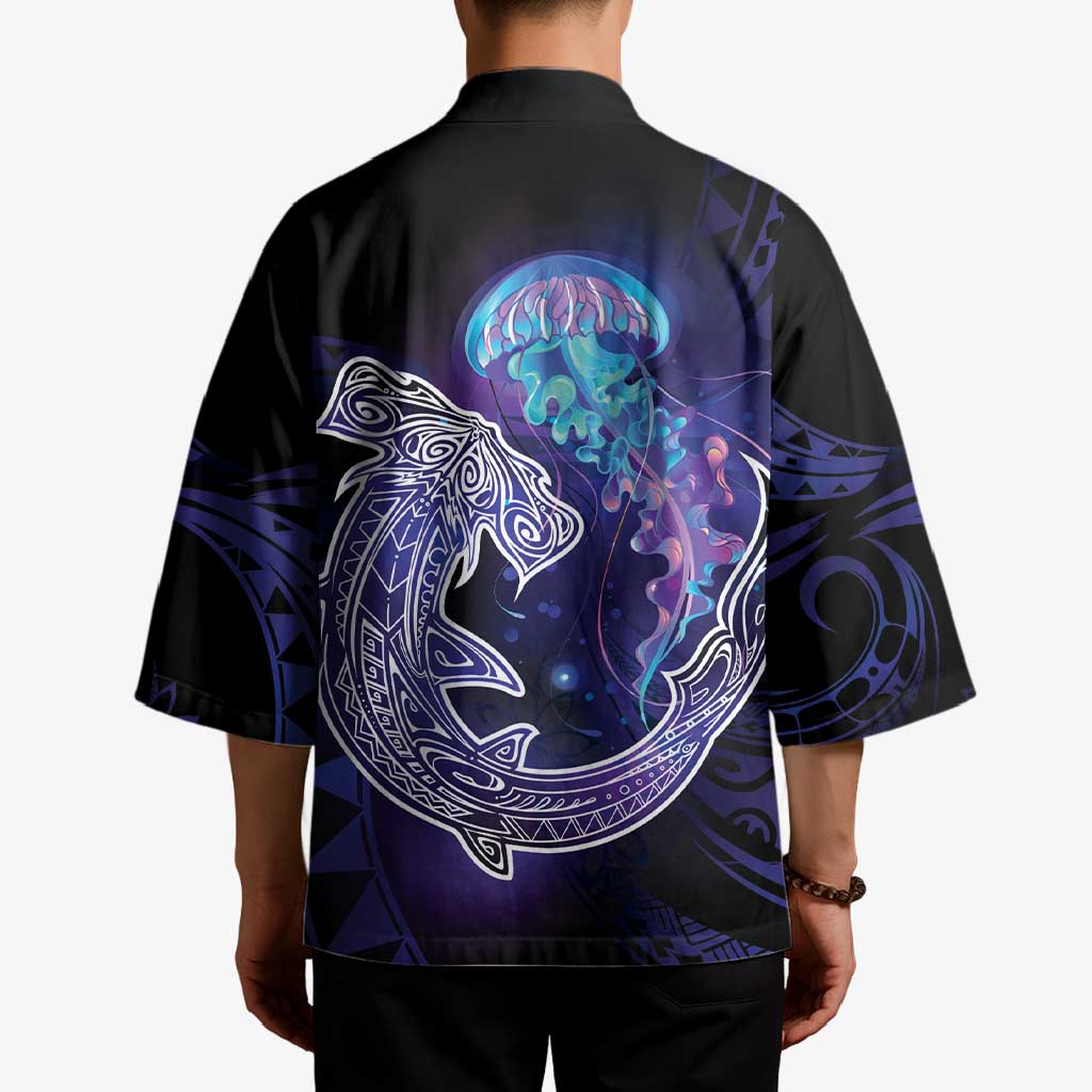 Polynesian Aumakua Kimono Jellyfish with Shark - Polynesian Pride