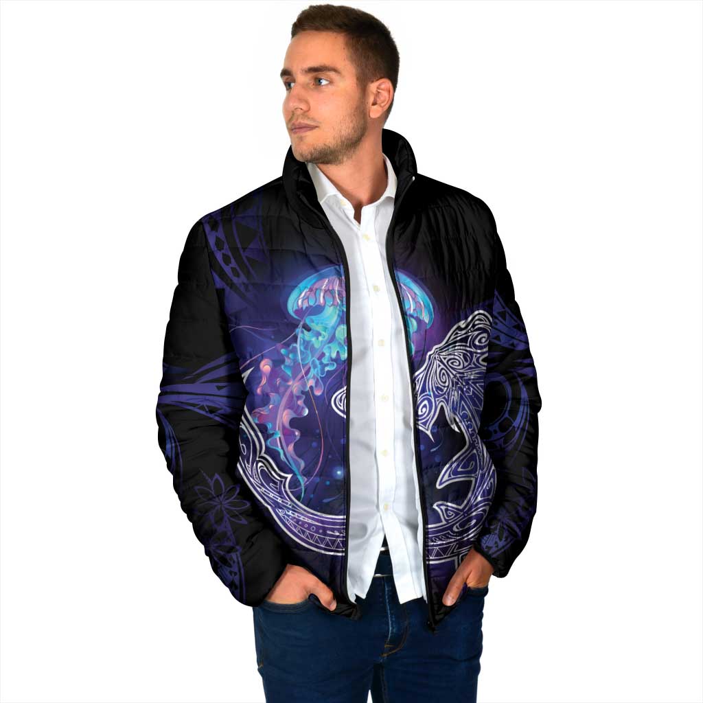 Polynesian Aumakua Padded Jacket Jellyfish with Shark - Polynesian Pride