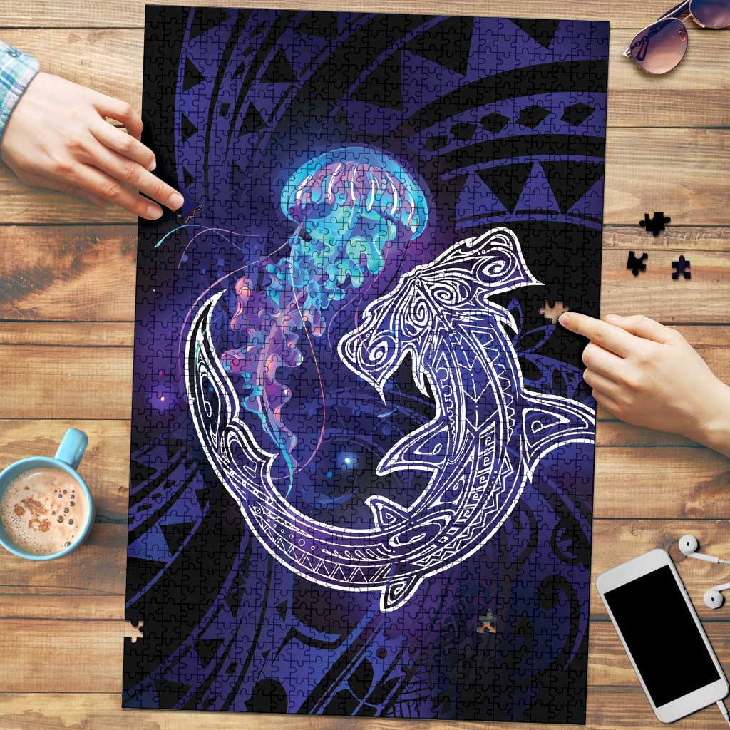 Polynesian Aumakua Puzzle Jellyfish with Shark - Polynesian Pride