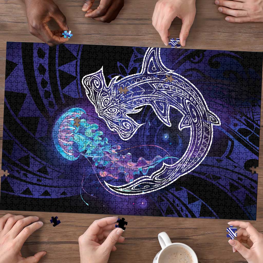 Polynesian Aumakua Puzzle Jellyfish with Shark - Polynesian Pride