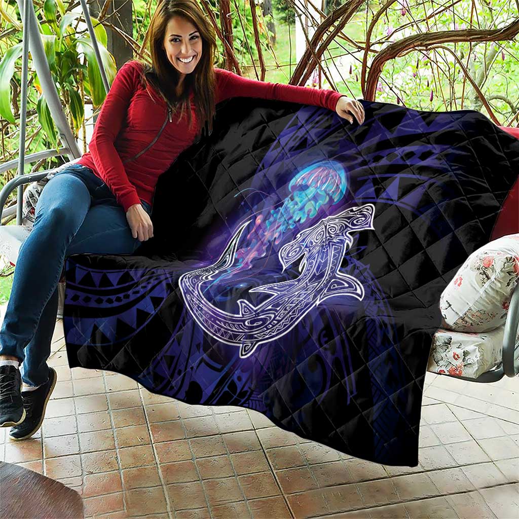 Polynesian Aumakua Quilt Jellyfish with Shark - Polynesian Pride