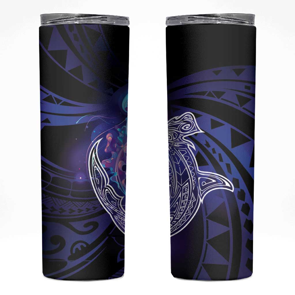 Polynesian Aumakua Skinny Tumbler Jellyfish with Shark - Polynesian Pride