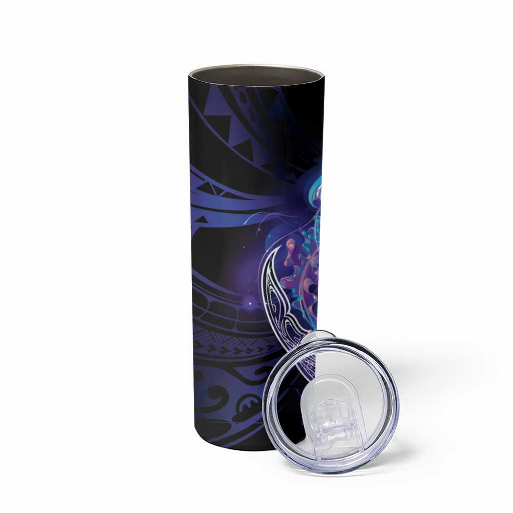 Polynesian Aumakua Skinny Tumbler Jellyfish with Shark - Polynesian Pride