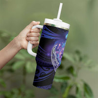 Polynesian Aumakua Tumbler With Handle Jellyfish with Shark - Polynesian Pride