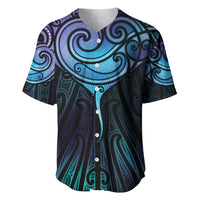 Aotearoa Maori Te Whai Rahi Baseball Jersey Tala - Nowhere You Could Go That I Won't Be With You LT7 Teal Purple - Polynesian Pride