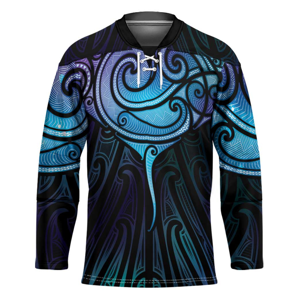 Aotearoa Maori Te Whai Rahi Hockey Jersey Tala - Nowhere You Could Go That I Won't Be With You LT7 Unisex Teal Purple - Polynesian Pride