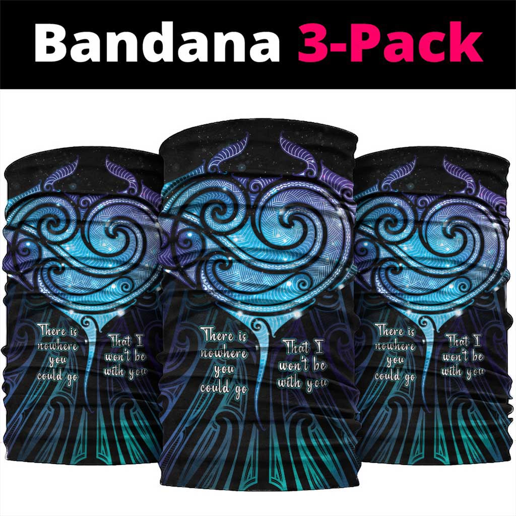 Aotearoa Maori Te Whai Rahi Neck Gaiter Tala - Nowhere You Could Go That I Won't Be With You LT7 package One Size: 25*50cm Teal Purple - Polynesian Pride