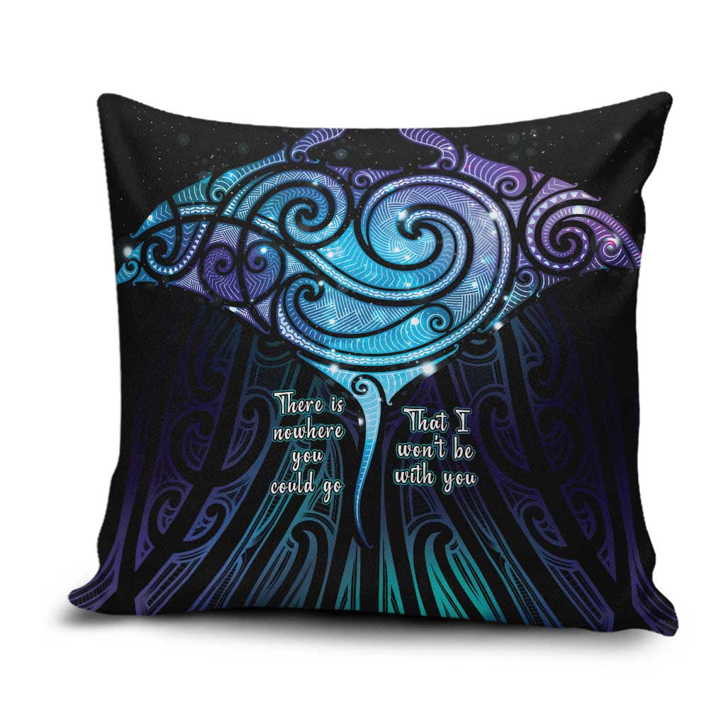 Aotearoa Maori Te Whai Rahi Pillow Cover Tala - Nowhere You Could Go That I Won't Be With You LT7 Teal Purple - Polynesian Pride