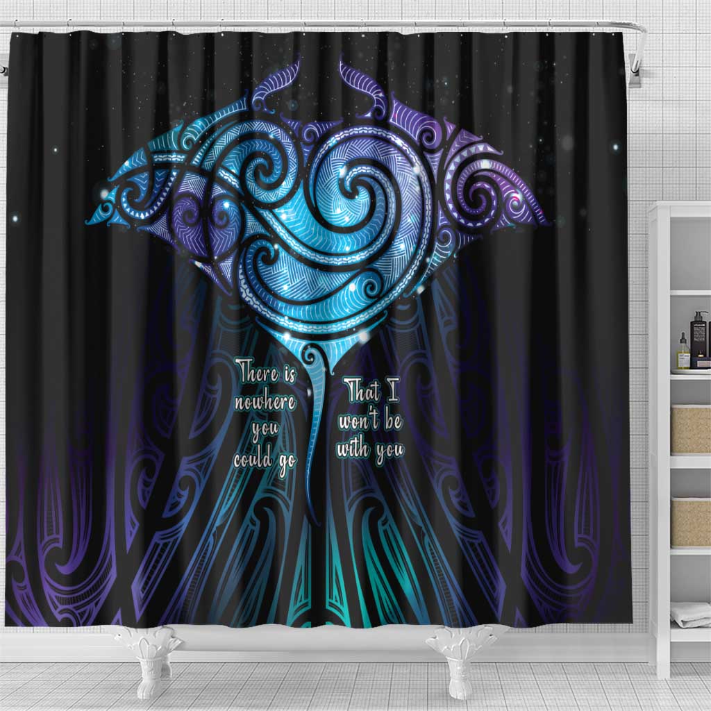 Aotearoa Maori Te Whai Rahi Shower Curtain Tala - Nowhere You Could Go That I Won't Be With You LT7 - Polynesian Pride
