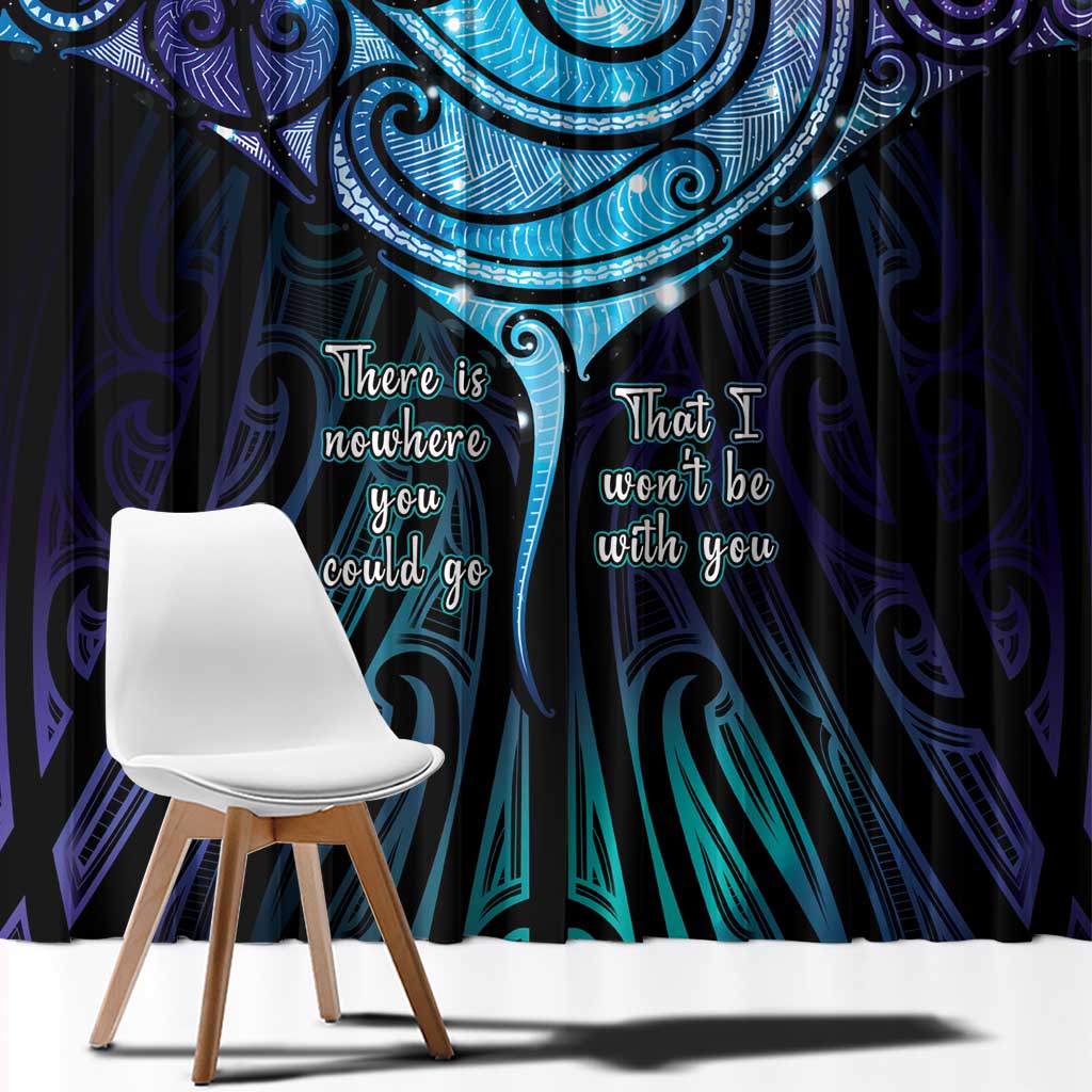 Aotearoa Maori Te Whai Rahi Window Curtain Tala - Nowhere You Could Go That I Won't Be With You LT7 - Polynesian Pride