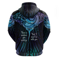 Aotearoa Maori Te Whai Rahi Zip Hoodie Tala - Nowhere You Could Go That I Won't Be With You LT7 - Polynesian Pride