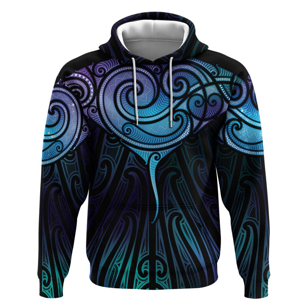 Aotearoa Maori Te Whai Rahi Zip Hoodie Tala - Nowhere You Could Go That I Won't Be With You LT7 Pullover Hoodie Teal Purple - Polynesian Pride