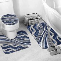 Polynesian Puakeniken Pikake Twisted Lei Bathroom Set Navy Blue - Polynesian Pride