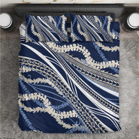 Polynesian Puakeniken Pikake Twisted Lei Bedding Set Navy Blue LT7 Navy Blue - Polynesian Pride