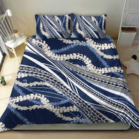 Polynesian Puakeniken Pikake Twisted Lei Bedding Set Navy Blue LT7 - Polynesian Pride