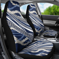Polynesian Puakeniken Pikake Twisted Lei Car Seat Cover Navy Blue - Polynesian Pride
