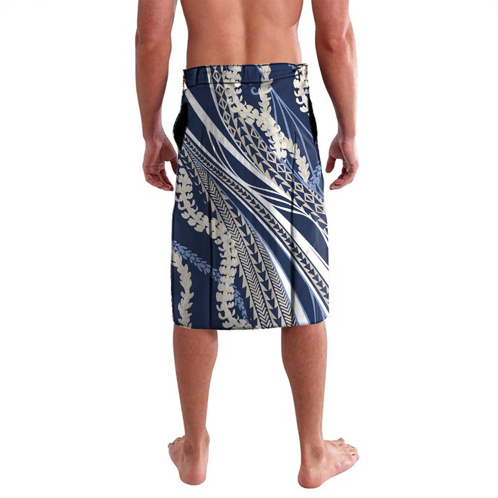 Polynesian Puakeniken Pikake Twisted Lei Lavalava Navy Blue - Polynesian Pride