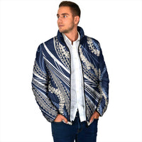 Polynesian Puakeniken Pikake Twisted Lei Padded Jacket Navy Blue LT7 - Polynesian Pride