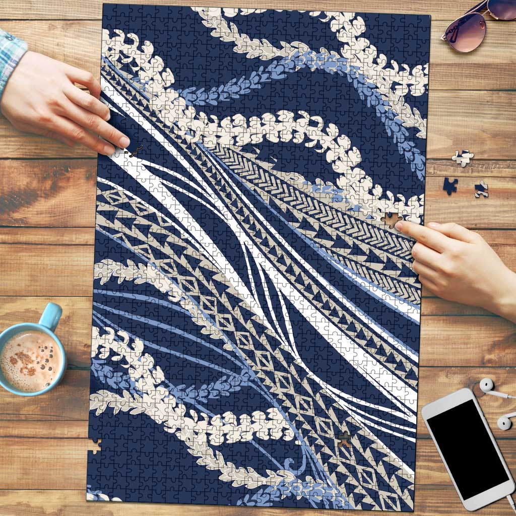 Polynesian Puakeniken Pikake Twisted Lei Puzzle Navy Blue LT7 Navy Blue - Polynesian Pride