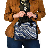Polynesian Puakeniken Pikake Twisted Lei Shoulder Handbag Navy Blue - Polynesian Pride