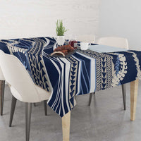 Polynesian Puakeniken Pikake Twisted Lei Tablecloth Navy Blue - Polynesian Pride