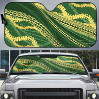 Polynesian Puakeniken Pikake Twisted Lei Auto Sun Shade Emerald LT7 Emerald - Polynesian Pride
