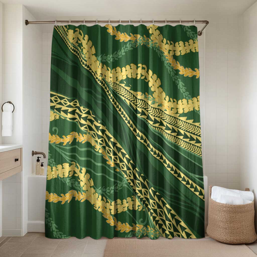Polynesian Puakeniken Pikake Twisted Lei Bathroom Set Emerald - Polynesian Pride