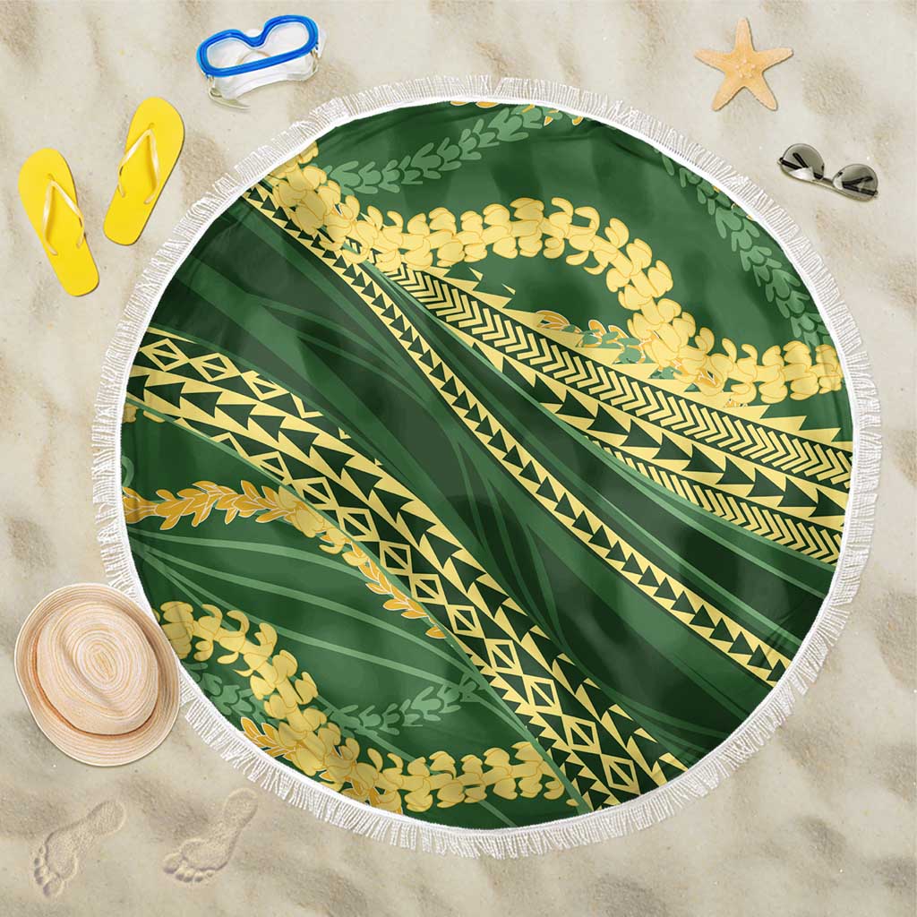 Polynesian Puakeniken Pikake Twisted Lei Beach Blanket Emerald - Polynesian Pride