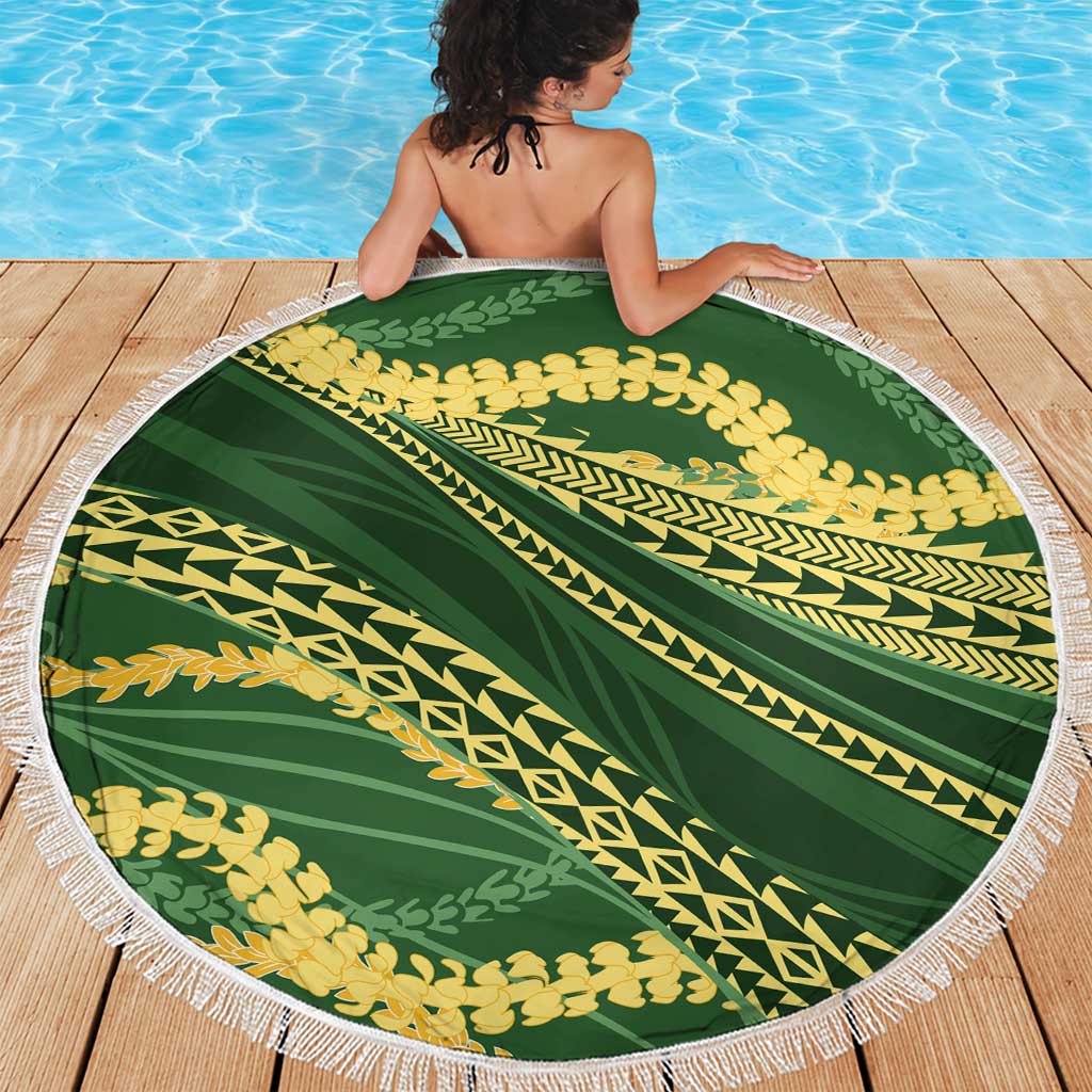 Polynesian Puakeniken Pikake Twisted Lei Beach Blanket Emerald - Polynesian Pride