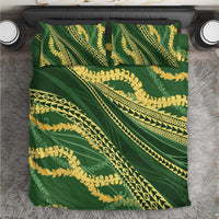 Polynesian Puakeniken Pikake Twisted Lei Bedding Set Emerald LT7 Emerald - Polynesian Pride