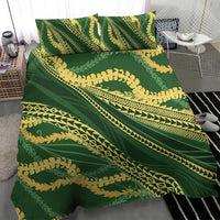 Polynesian Puakeniken Pikake Twisted Lei Bedding Set Emerald LT7 - Polynesian Pride