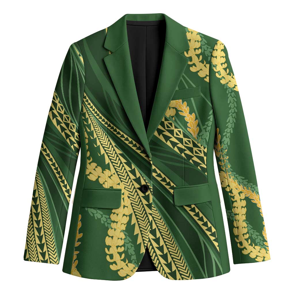 Polynesian Puakeniken Pikake Twisted Lei Blazer Emerald - Polynesian Pride