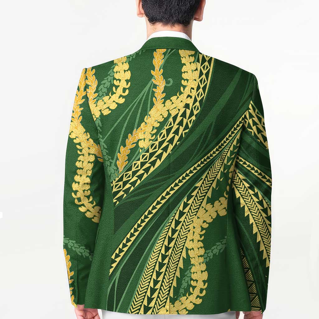 Polynesian Puakeniken Pikake Twisted Lei Blazer Emerald - Polynesian Pride