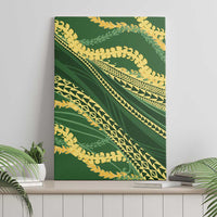 Polynesian Puakeniken Pikake Twisted Lei Canvas Wall Art Emerald - Polynesian Pride