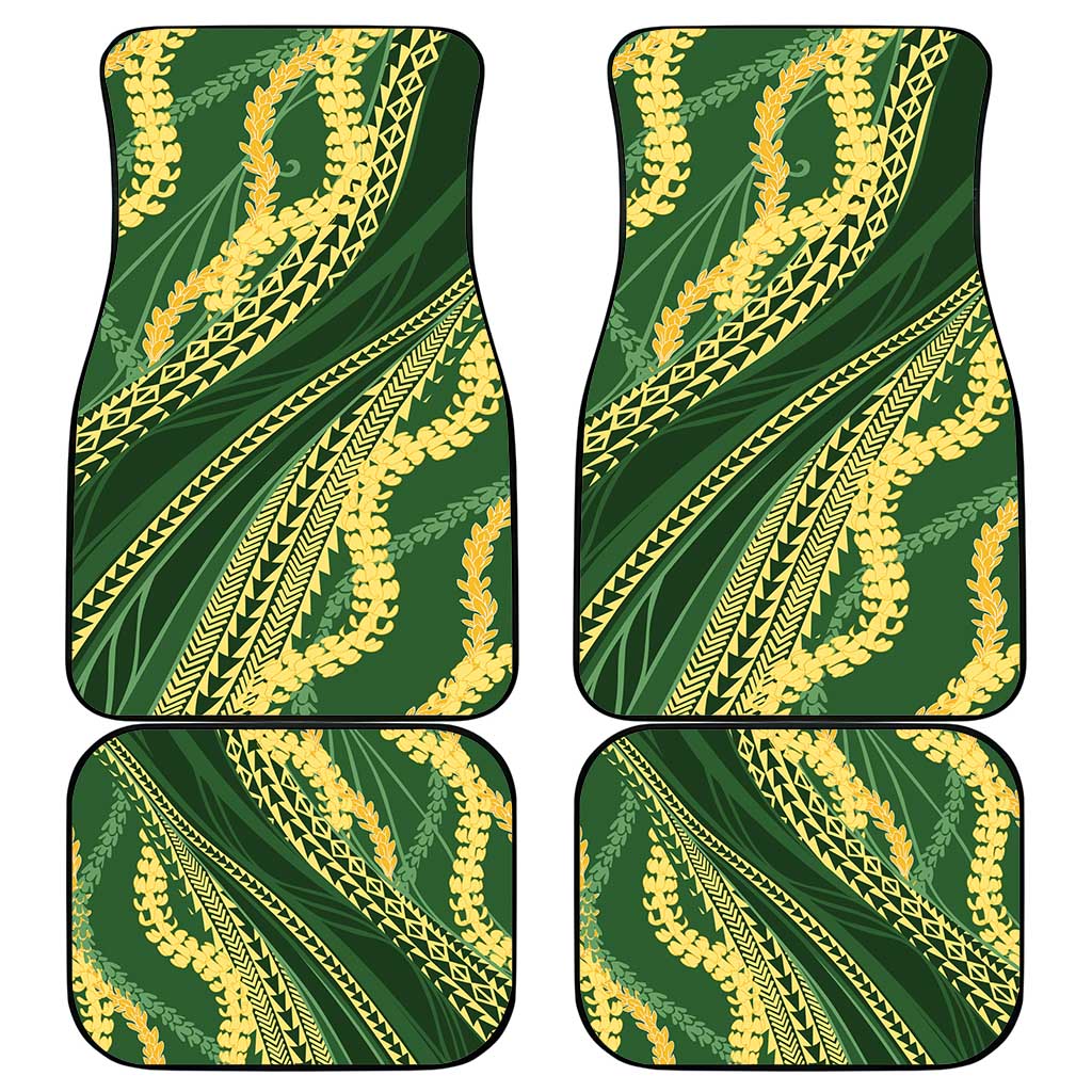 Polynesian Puakeniken Pikake Twisted Lei Car Mats Emerald - Polynesian Pride