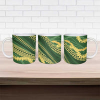 Polynesian Puakeniken Pikake Twisted Lei Ceramic Mug Emerald LT7 - Polynesian Pride