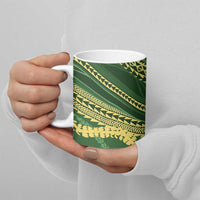 Polynesian Puakeniken Pikake Twisted Lei Ceramic Mug Emerald LT7 - Polynesian Pride