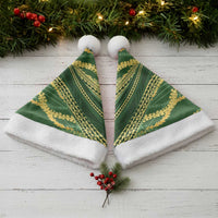 Polynesian Puakeniken Pikake Twisted Lei Christmas Santa Hat Emerald LT7 - Polynesian Pride