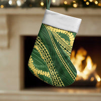 Polynesian Puakeniken Pikake Twisted Lei Christmas Stocking Emerald - Polynesian Pride
