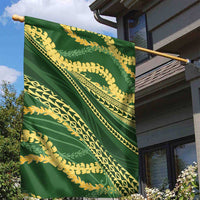 Polynesian Puakeniken Pikake Twisted Lei Garden Flag Emerald LT7 - Polynesian Pride