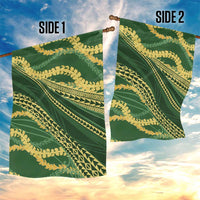 Polynesian Puakeniken Pikake Twisted Lei Garden Flag Emerald LT7 - Polynesian Pride