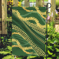 Polynesian Puakeniken Pikake Twisted Lei Garden Flag Emerald LT7 Garden Flag Emerald - Polynesian Pride