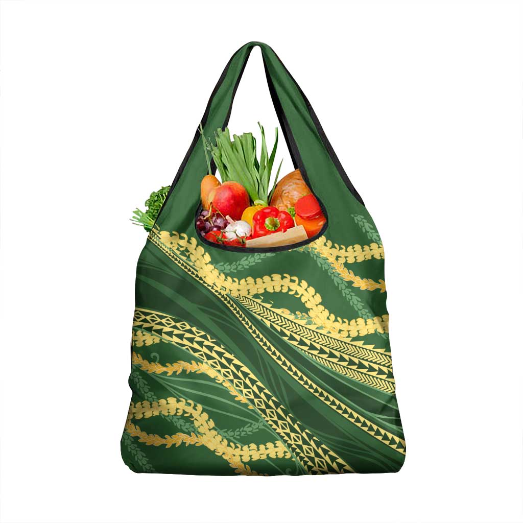 Polynesian Puakeniken Pikake Twisted Lei Grocery Bag Emerald LT7 1-pack One Size Emerald - Polynesian Pride